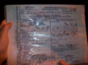 Nat Anderson Death Certificate